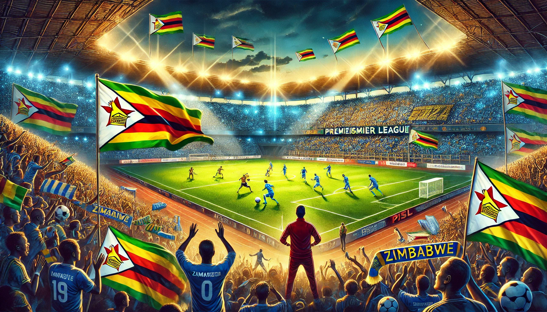 DALL·E 2025-02-07 13.50.33 - An energetic and vibrant illustration capturing the excitement of Zimbabwean football ahead of the 2025 Premier Soccer League (PSL) season. The image DALL·E 2025-02-07 13.50.33 - An energetic and vibrant illustration capturing the excitement of Zimbabwean football ahead of the 2025 Premier Soccer League (PSL) season. The image