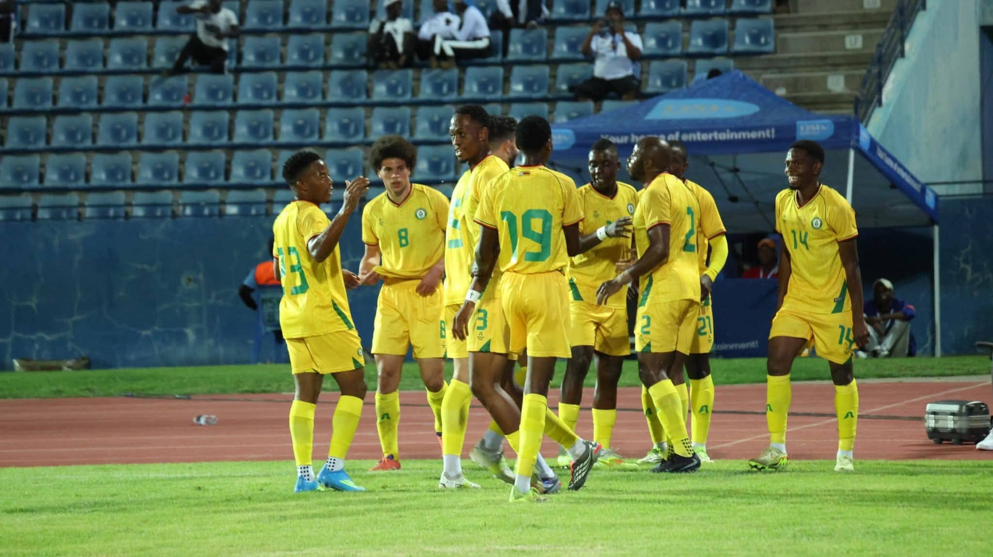 The Warriors celebrating in Botswana