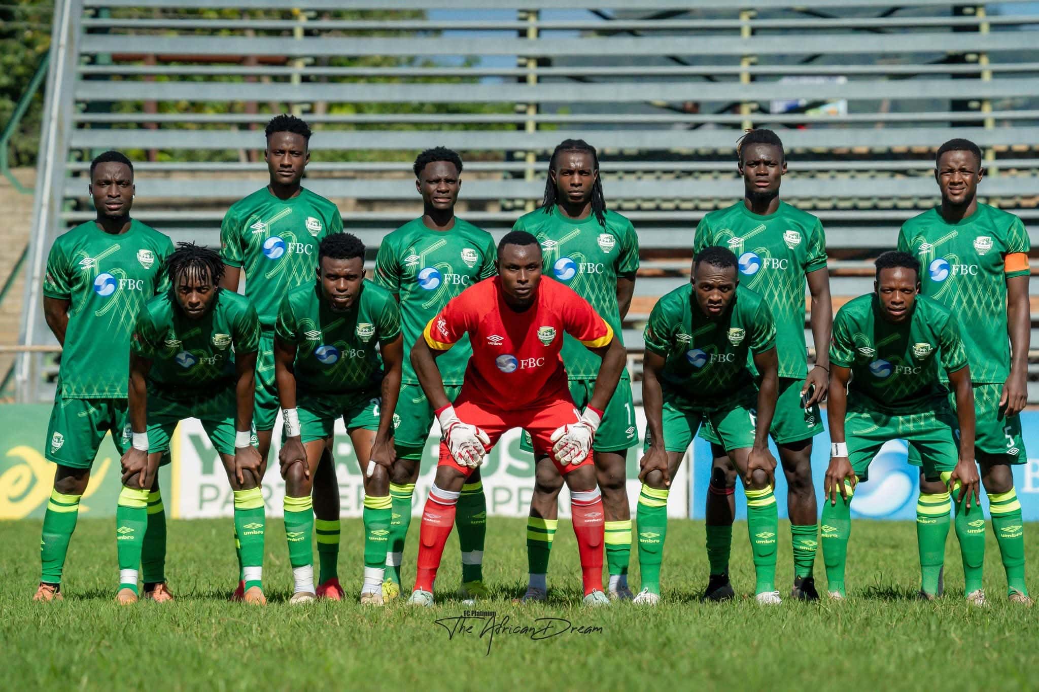 FC Platinum players pose for picture at Mandava stadium