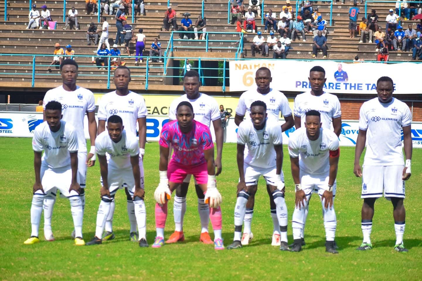 Ngezi Platinum Stars squad at Rufaro stadium