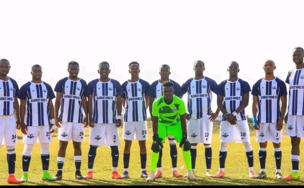 Blanket Mine FC players at Sabiwa Stadium