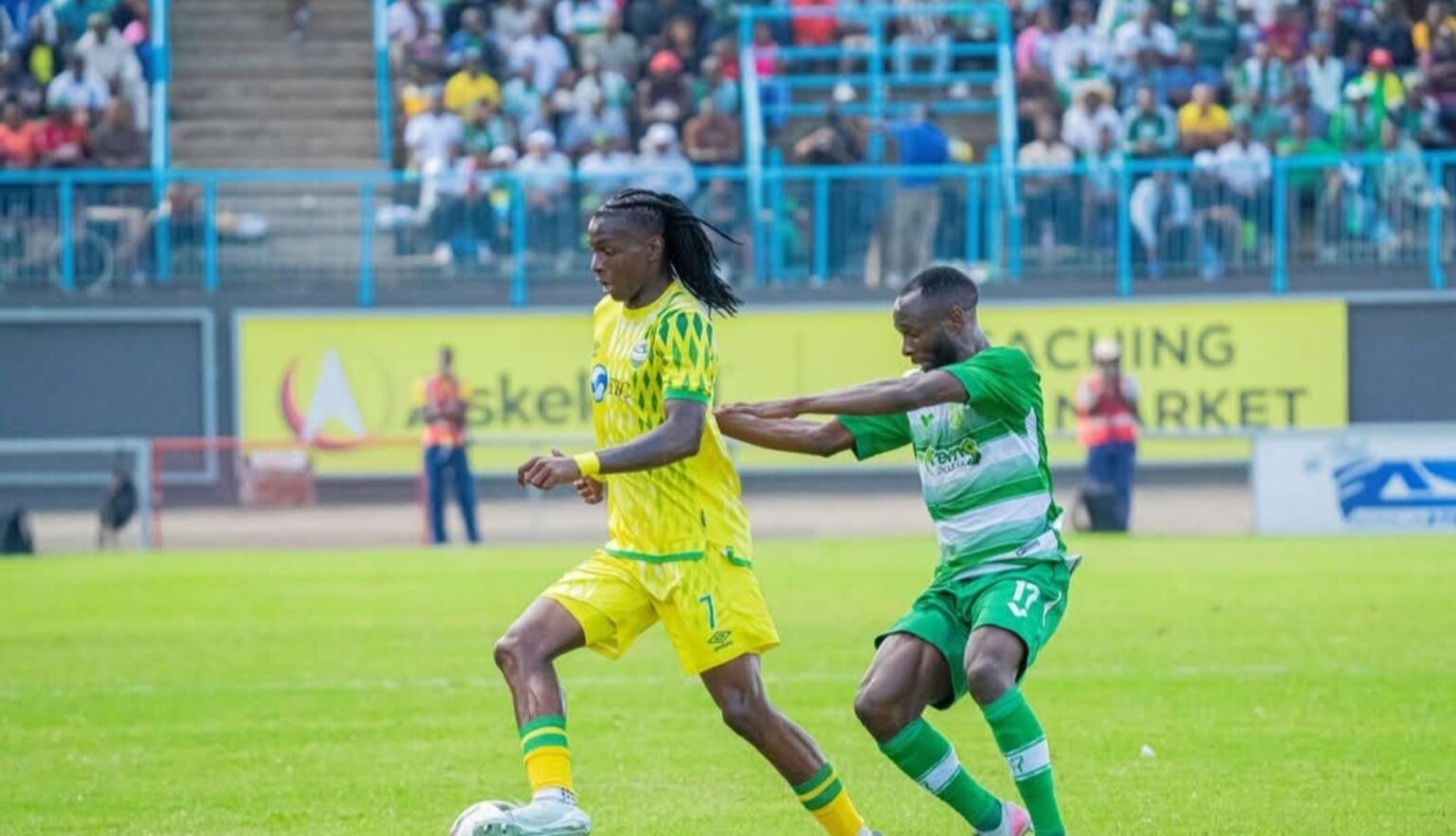 FC Platinum leading scorer Garikai Dematsika against Caps United at Rufaro Stadium