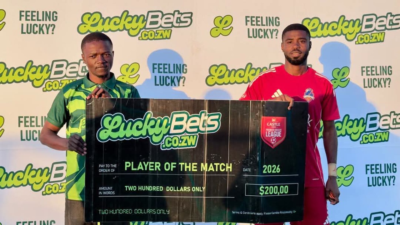 Moses Shidolo winning the Luckbets Man of the Match Award