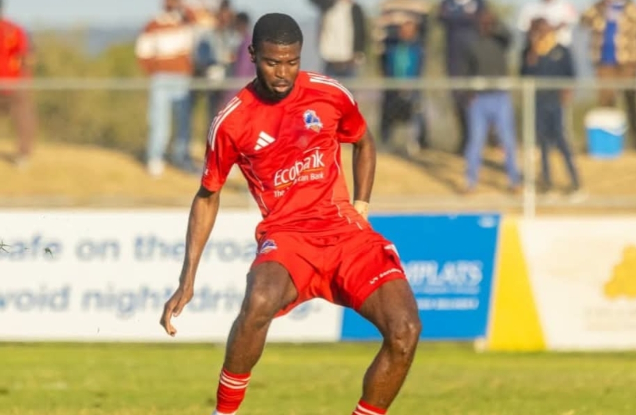 Moses Shidolo during a match at Baobab Stadium