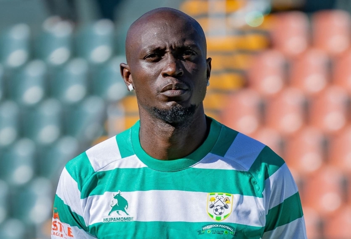 Washington Navaya Striker Washington Navaya during national anthem at Chahwanda Stadium