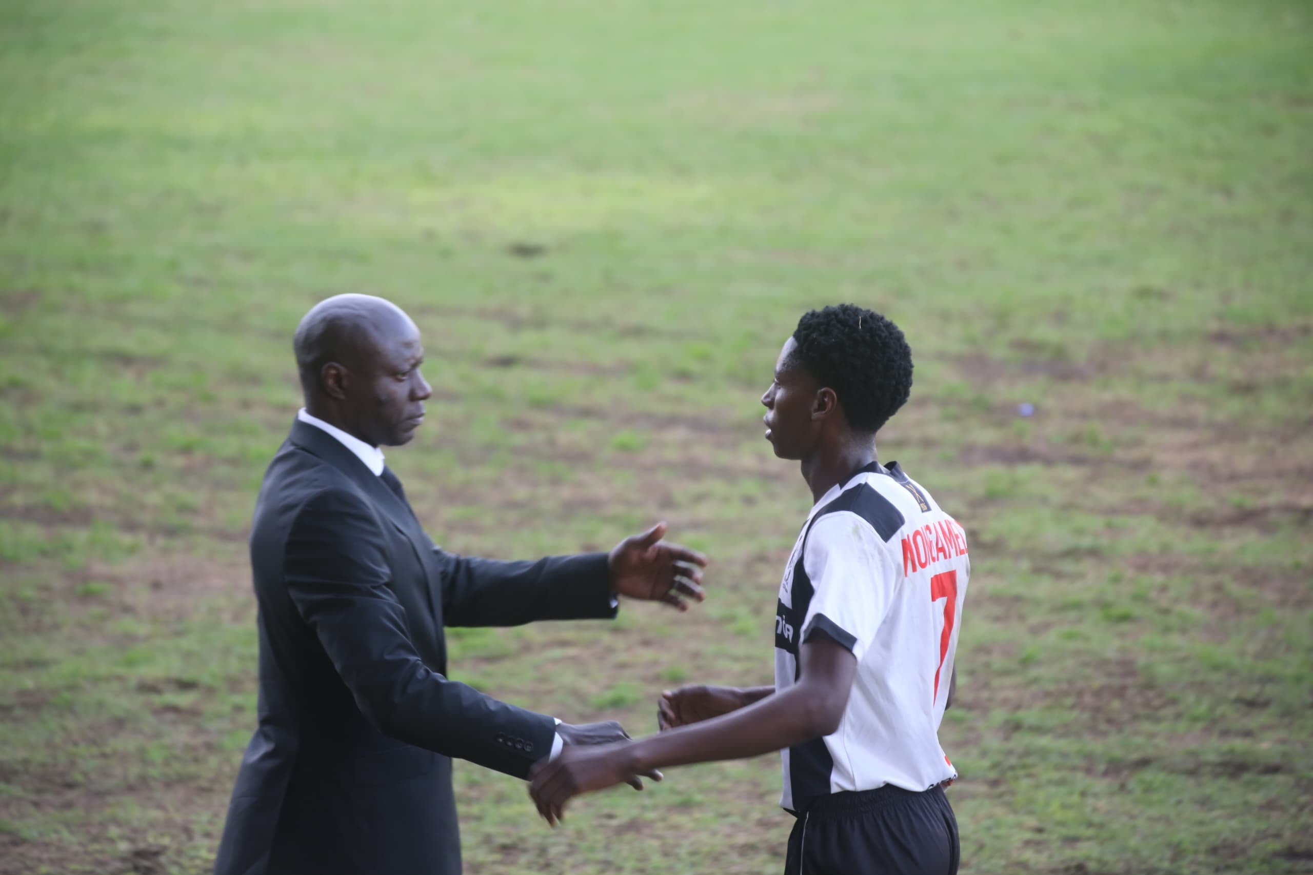 Benjani Mwaruwari and Mongameli Tshuma at Barbourfields Stadium