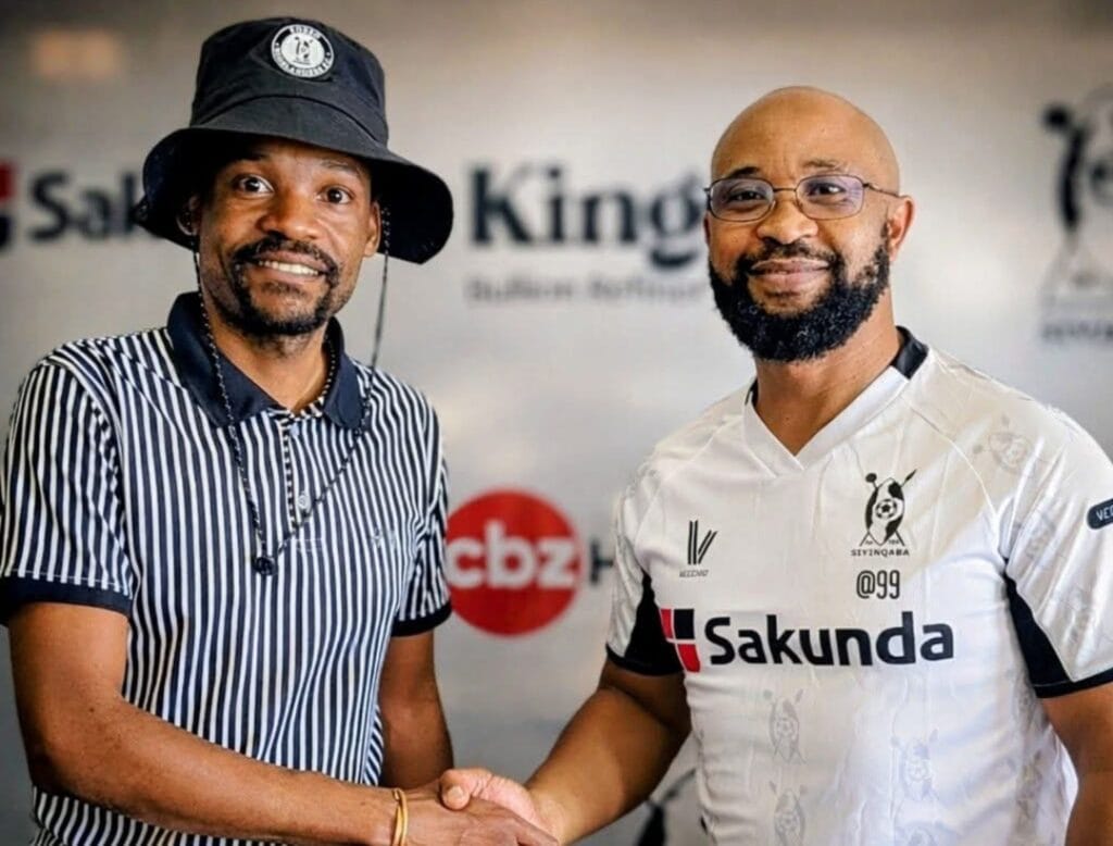 Highlanders FC CEO and Thabo Senong.