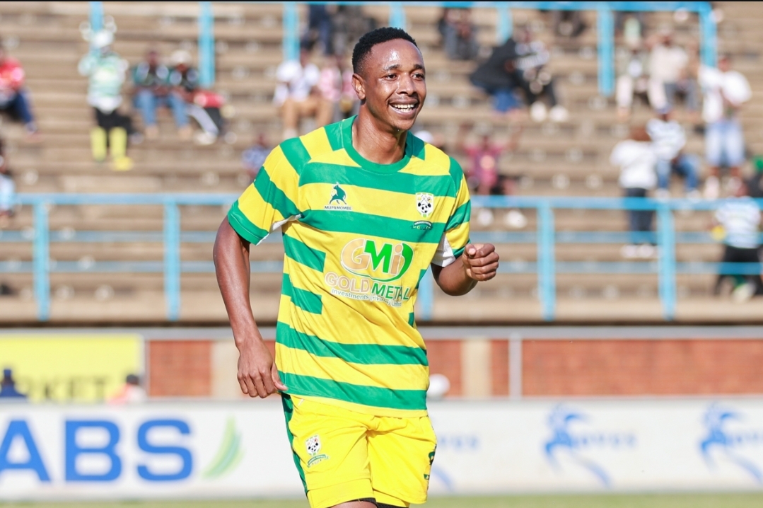 Prince Dube Prince Dube celebrating a goal