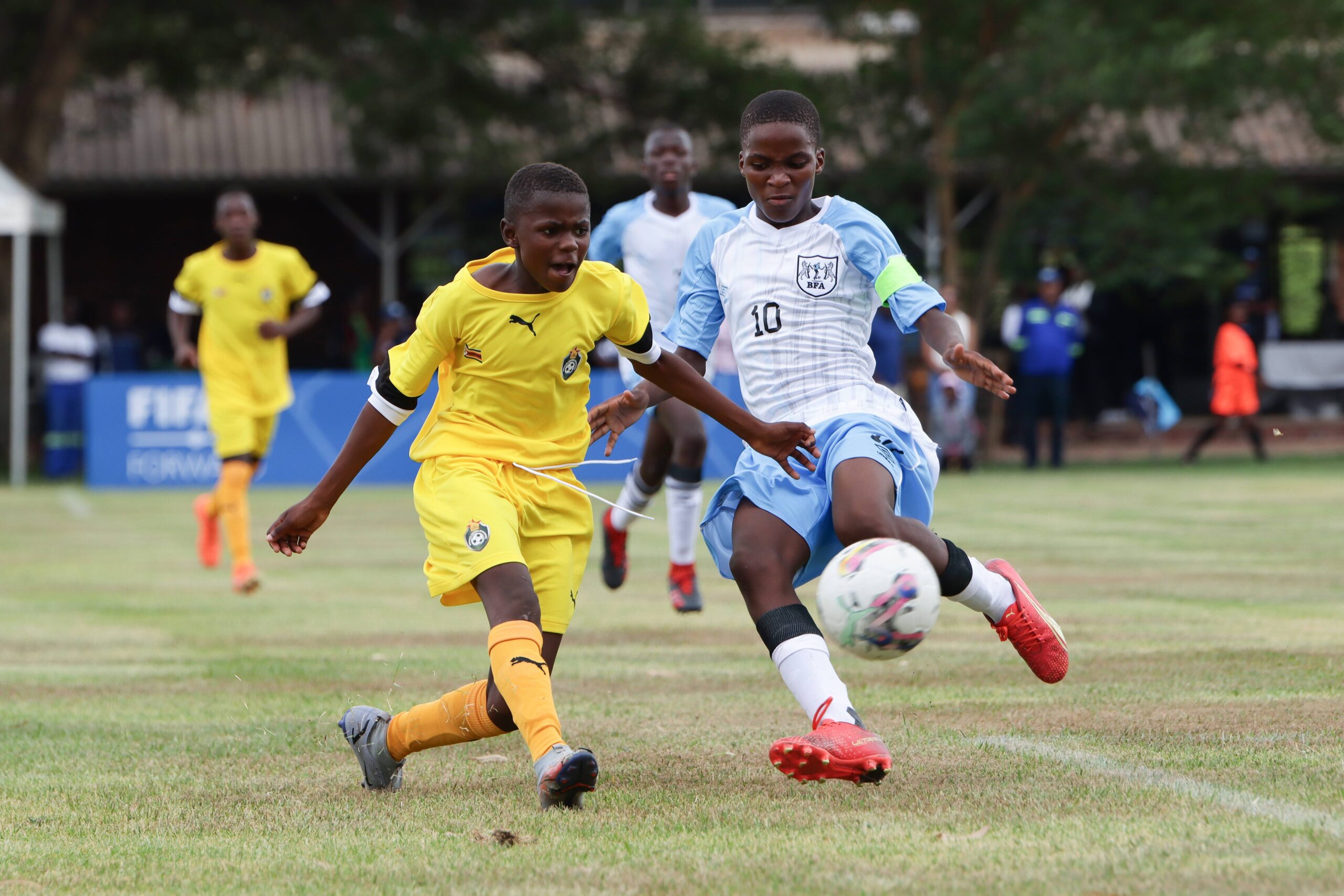 Young Warriors vs Botswana during a match