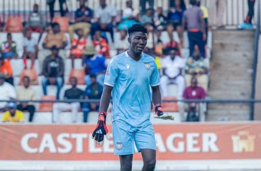 FC Hunters goalkeeper Brandon Munkuli